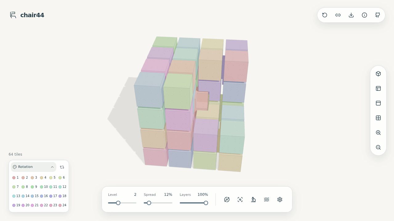 Chair44 3D Einstein Tile Explorer